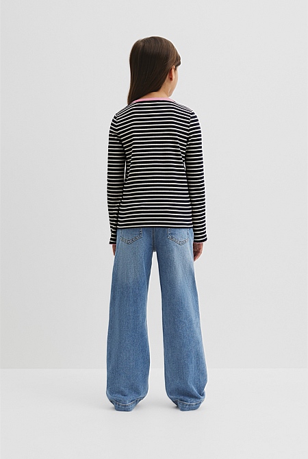 Rib Flare Sleeve Top