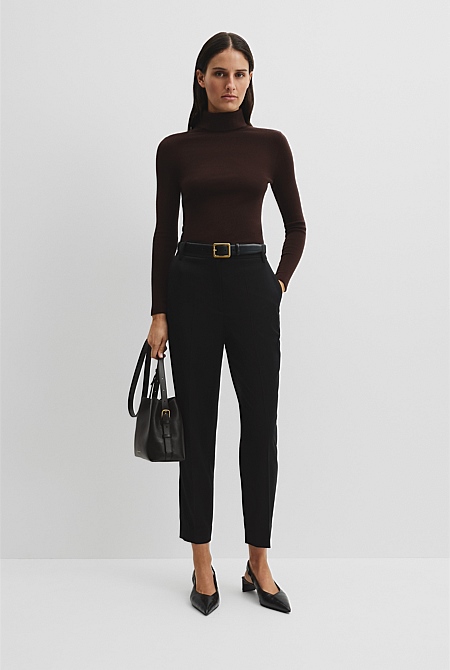 Wool Silk Roll Neck