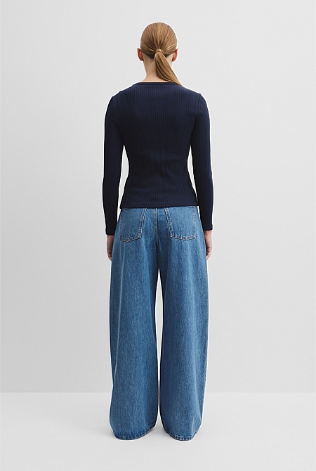 Long Sleeve Rib Top