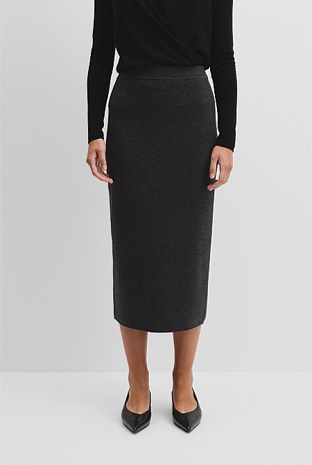 Compact Wool Knit Skirt Compact Wool Knit Skirt