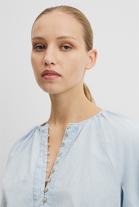 Gathered Cotton Top Gathered Cotton Top