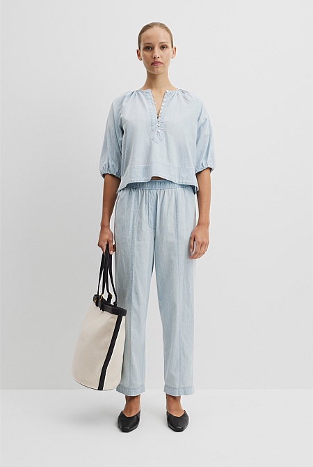 Gathered Cotton Top
