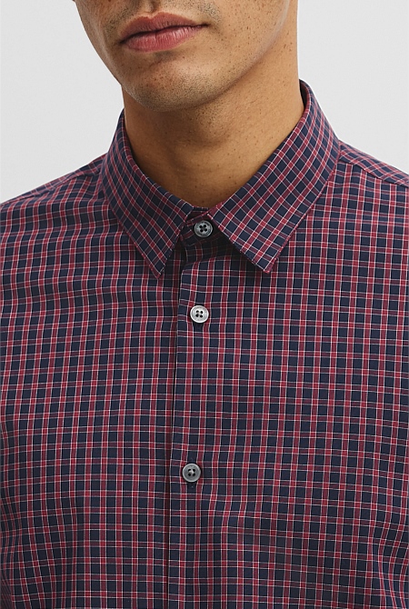 Slim Fit Cotton Check Shirt