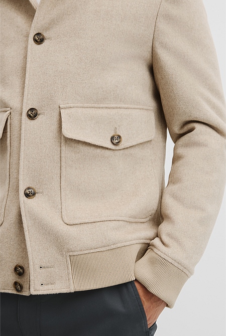 Herringbone Button Jacket