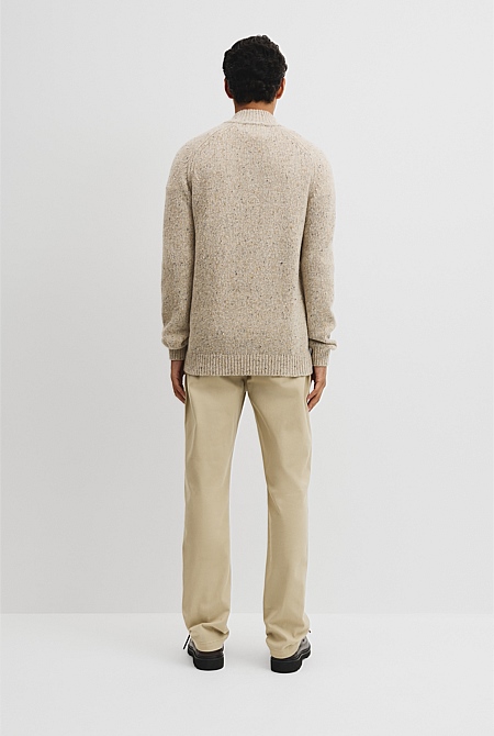 Merino Nep Quarter Zip Knit