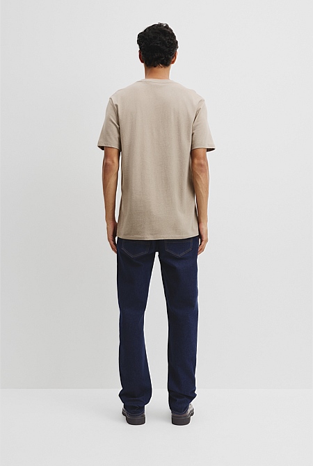 Brushed Melange Cotton T-shirt