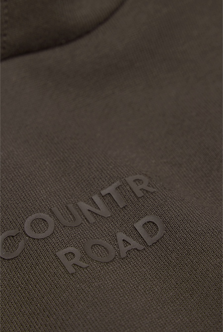 Organically Grown Cotton Modern Logo Hoodie