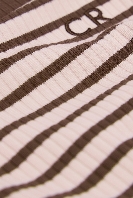 Organically Grown Cotton Blend Flare Rib Pant