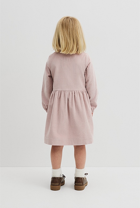 Organically Grown Cotton Cord Button Through Dress