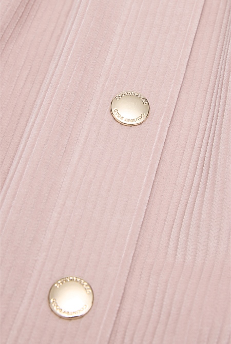 Organically Grown Cotton Cord Button Through Dress