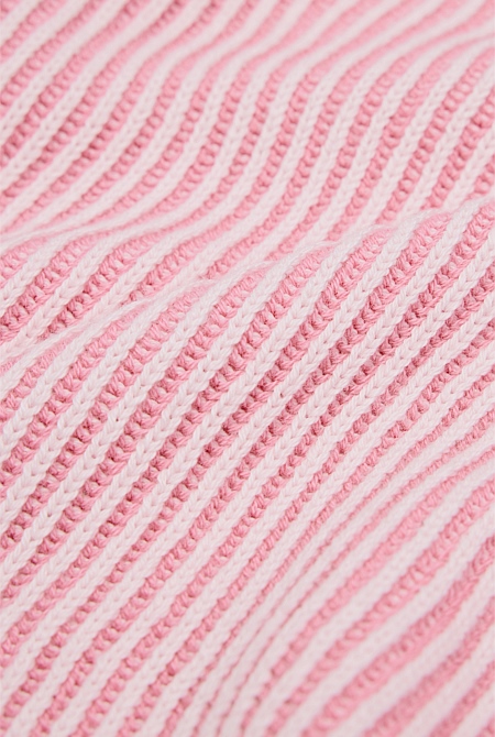 Organically Grown Cotton Contrast Fisherman Knit