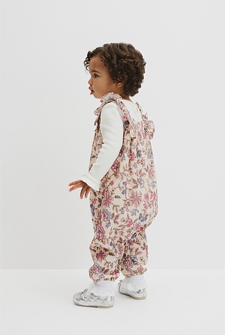 Organically Grown Cotton Ruffle Cord Overall