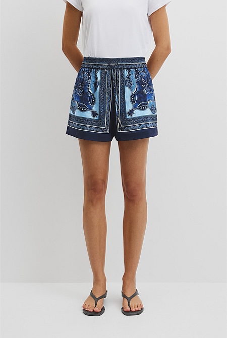 Scarf Print Short Scarf Print Short