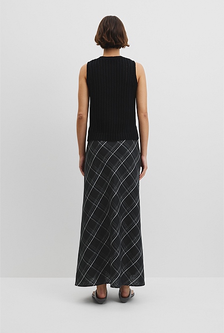 Australian Good Earth Cotton Pointelle Knit Tank