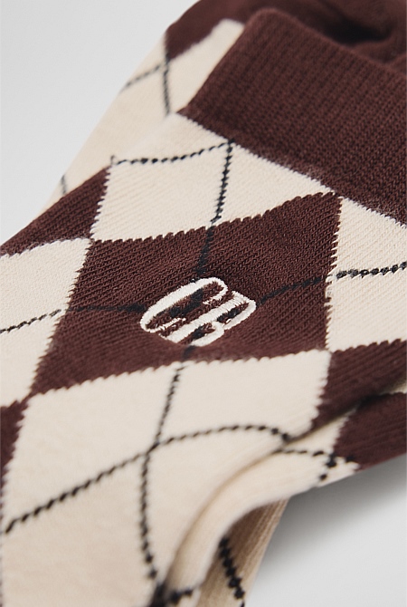 Argyle 3/4 Crew Sock