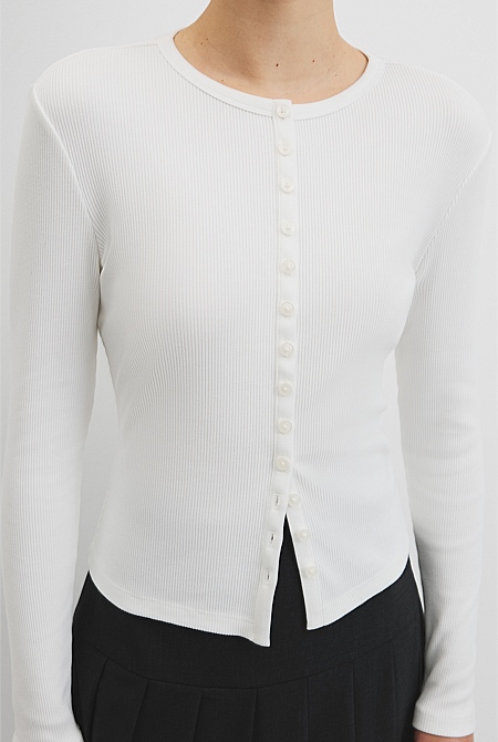 Long Sleeve Button Through Top Long Sleeve Button Through Top