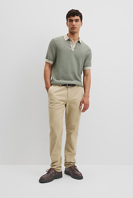 Australian Cotton Textured Knit Polo Australian Cotton Textured Knit Polo