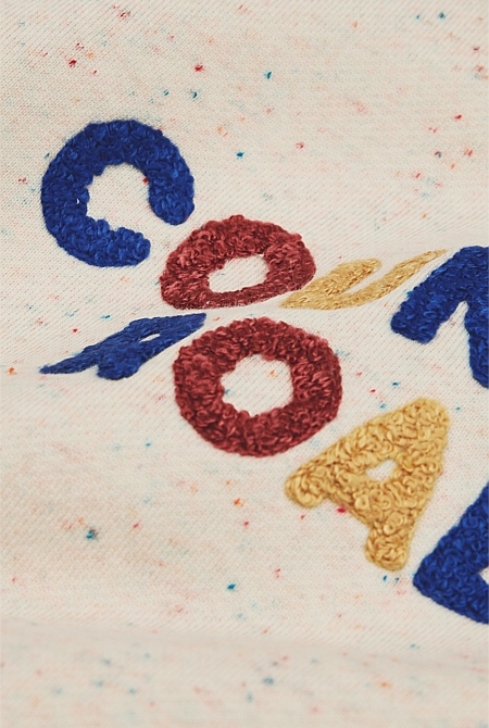 Australian Cotton Contrast Boucle Sweat