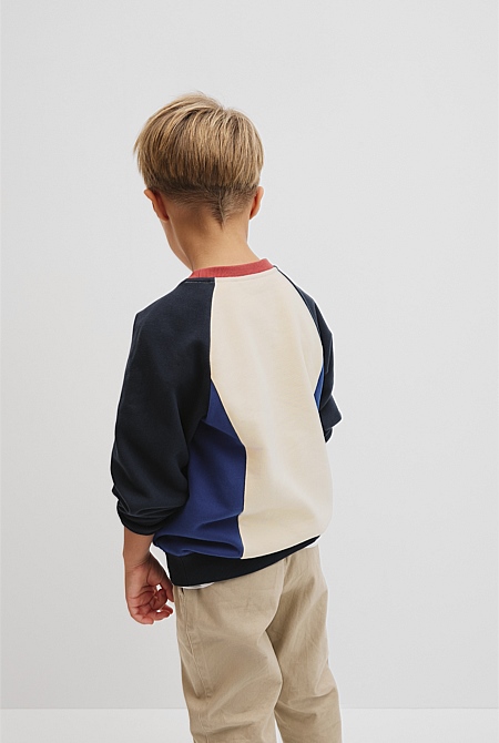 Spliced Logo Oversized Sweat