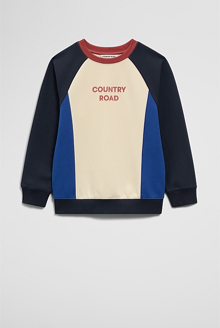 Spliced Logo Oversized Sweat