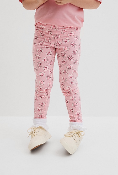 Organically Grown Cotton Blend Printed Legging