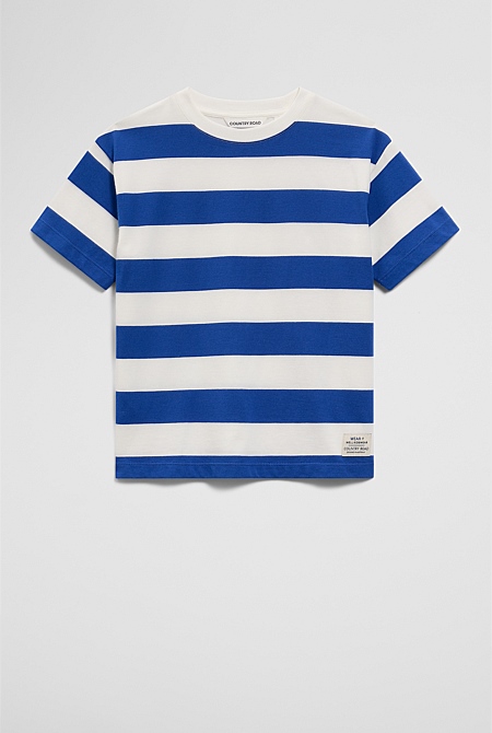 Oversized Stripe Short Sleeve T-Shirt