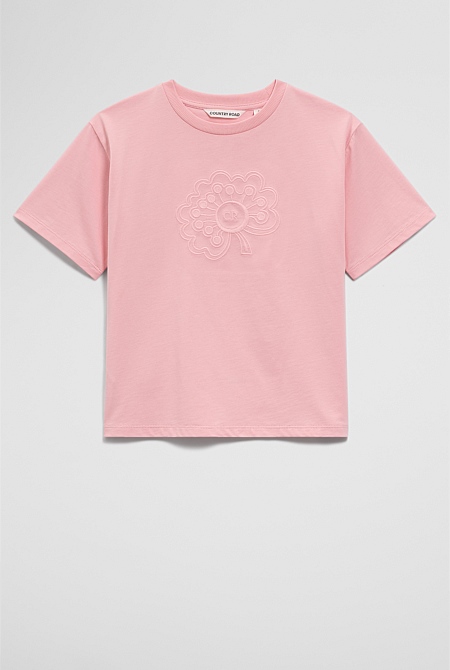 Australian Cotton Short Sleeve Poppy Oversize T-Shirt