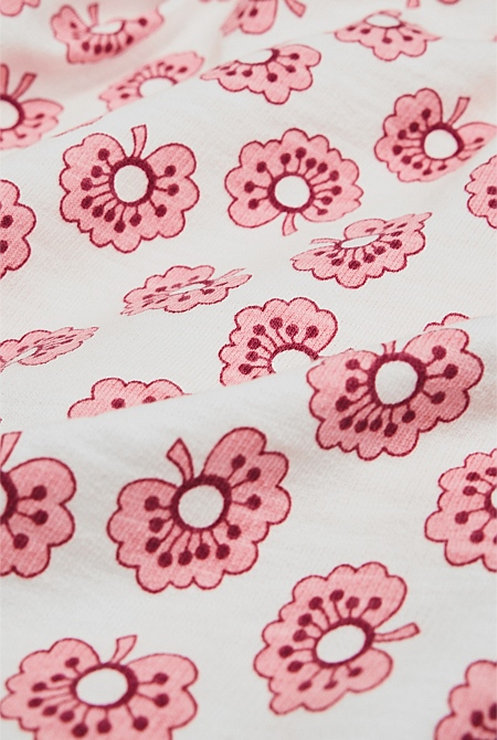 Short Sleeve Printed Overall Set