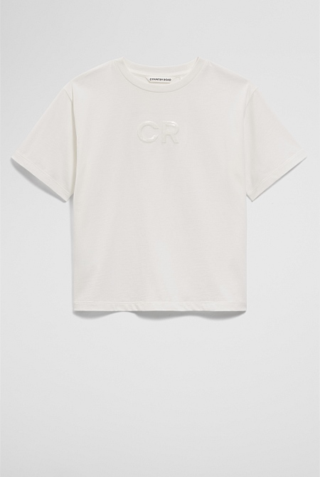 Australian Cotton Short Sleeve Sequin Logo T-Shirt