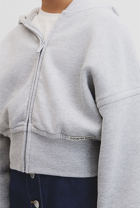 Teen Australian Cotton Cropped Zip Through Jacket`