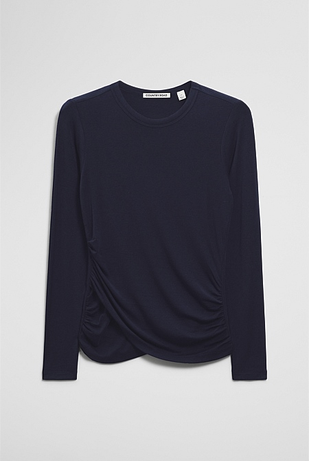 Jersey Wrap Top