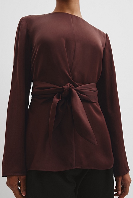 Twist Long Sleeve Blouse