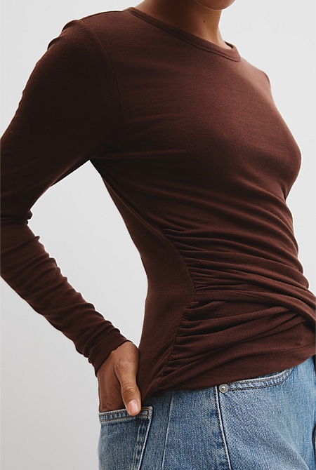 Jersey Wrap Top Jersey Wrap Top