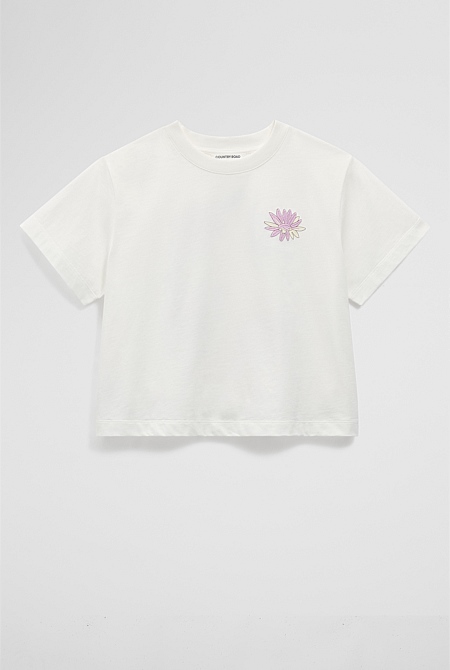 Teen Australian Cotton Short Sleeve Boxy Print T-Shirt Teen Australian Cotton Short Sleeve Boxy Print T-Shirt
