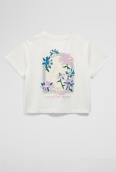 Teen Australian Cotton Short Sleeve Boxy Print T-Shirt