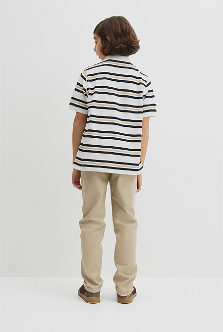 Teen Australian Cotton Stripe Polo