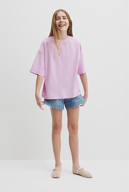 Teen Australian Cotton Short Sleeve Oversized T-Shirt