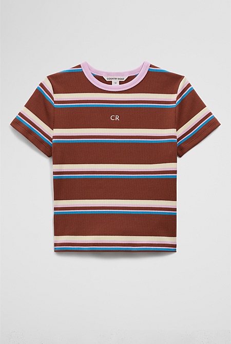 Teen Australian Cotton Blend Short Sleeve Rib T-Shirt