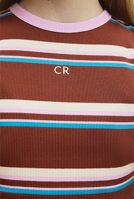 Teen Australian Cotton Blend Short Sleeve Rib T-Shirt