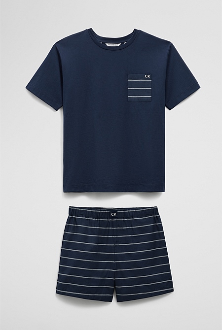 Teen Australian Cotton Short Sleeve Boxer Pyjama Set