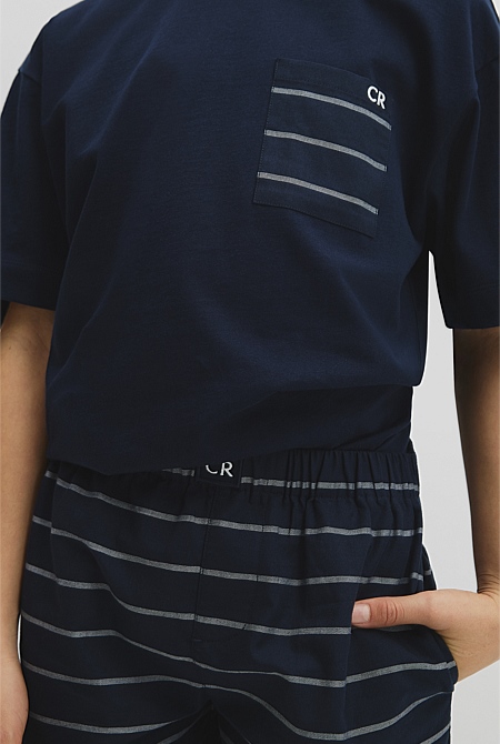 Teen Australian Cotton Short Sleeve Boxer Pyjama Set
