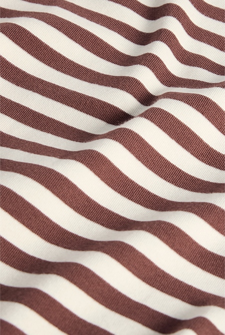 Teen Australian Cotton Blend Short Sleeve Oversized Stripe T-Shirt