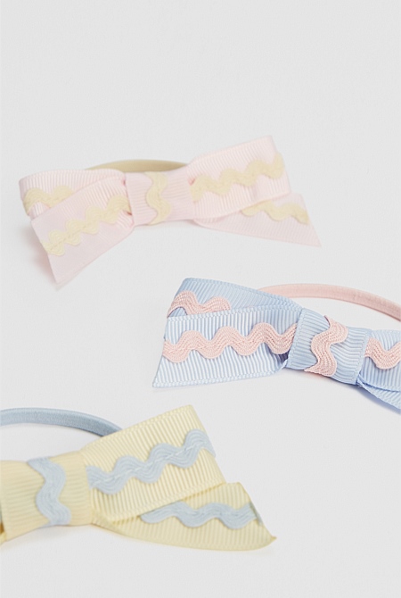 Ric Rac Bow Pack of 3