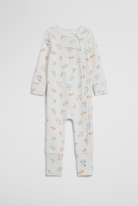 Organically Grown Cotton Blend Pointelle Jumpsuit