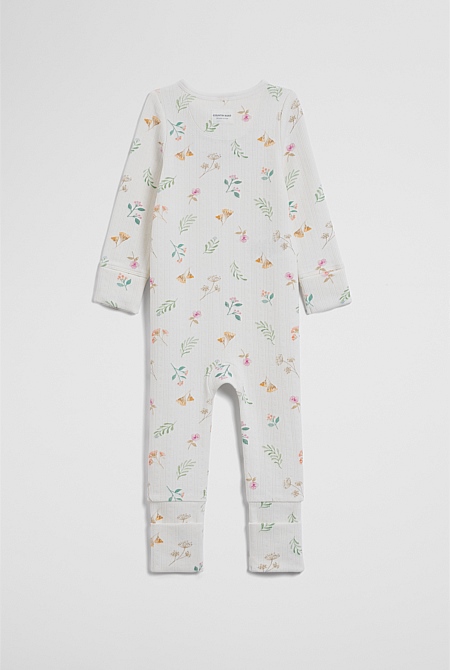 Organically Grown Cotton Blend Pointelle Jumpsuit