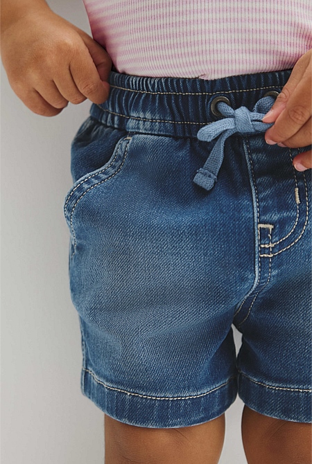 Pull On Denim Short