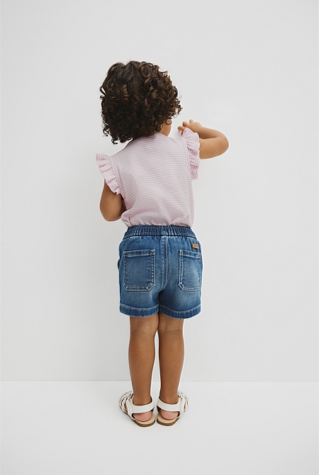 Pull On Denim Short