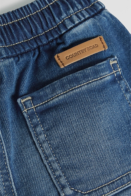 Pull On Denim Short