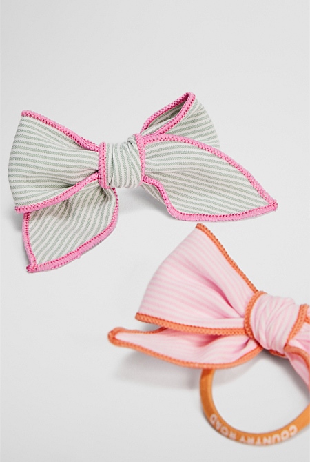 Bow Hair Tie Pack of 2