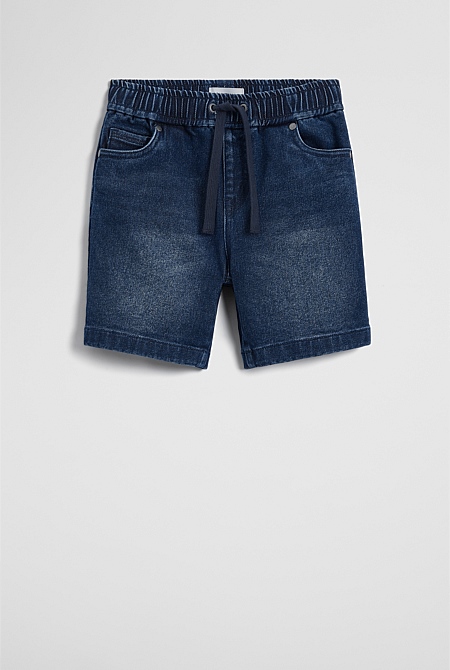 Pull On Denim Straight Pant Pull On Denim Straight Pant